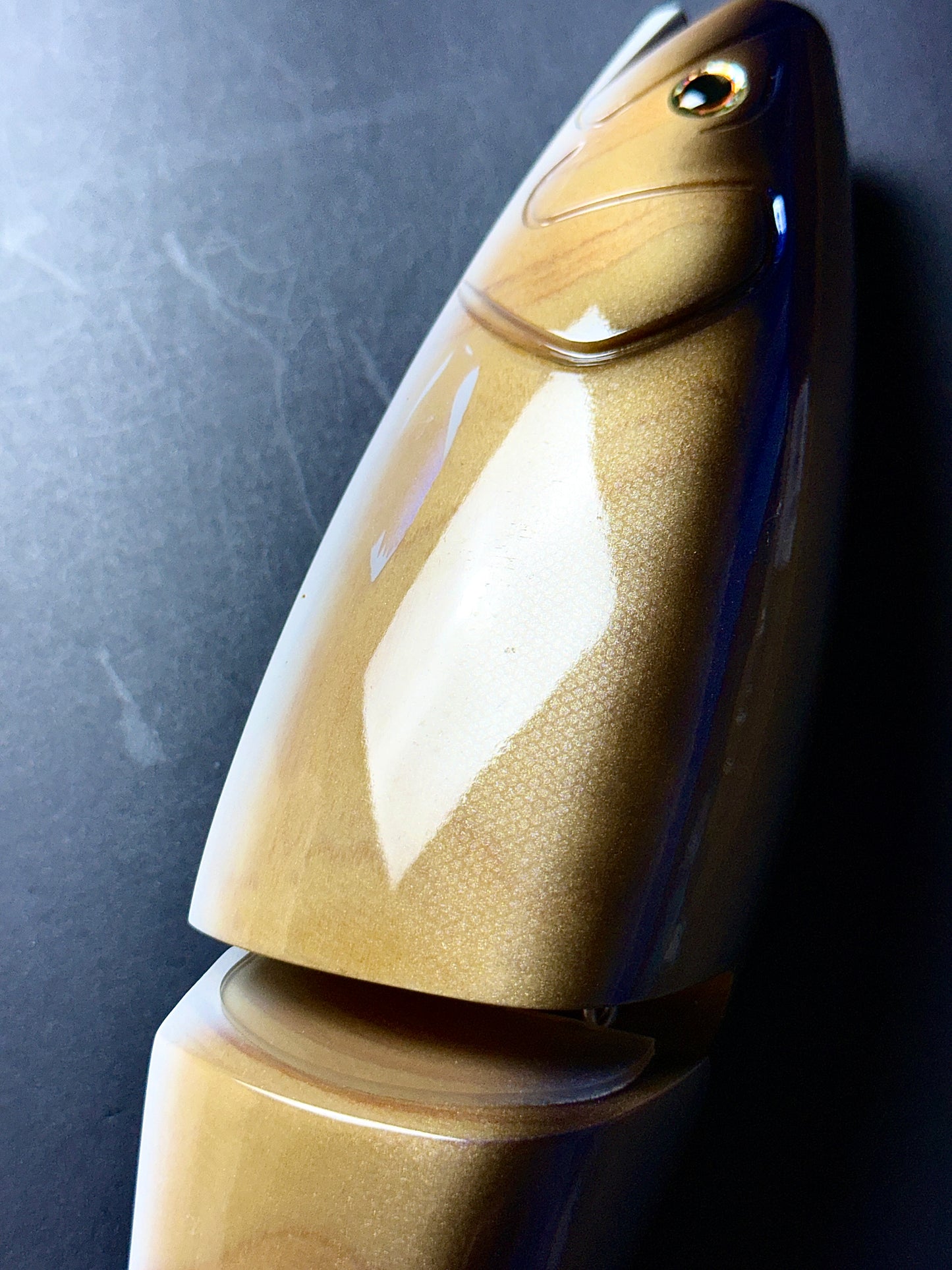 Roman Made Mother Natural Wood Blue Bottom Hook | Premium Jointed Swimbait