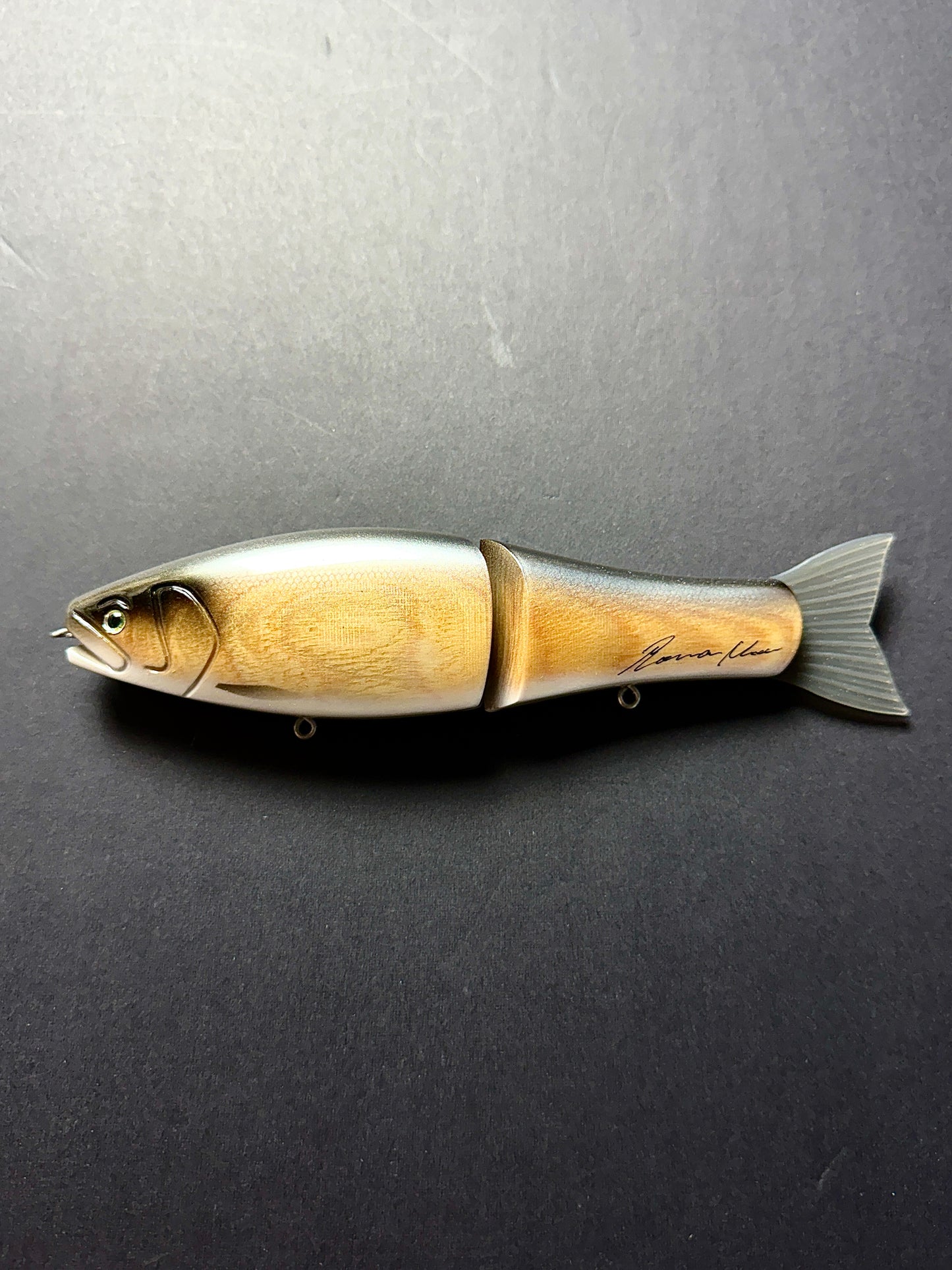 Roman Made Negotiator Natural Wood Silver Bottom Hook | Jointed Swimbait Lure