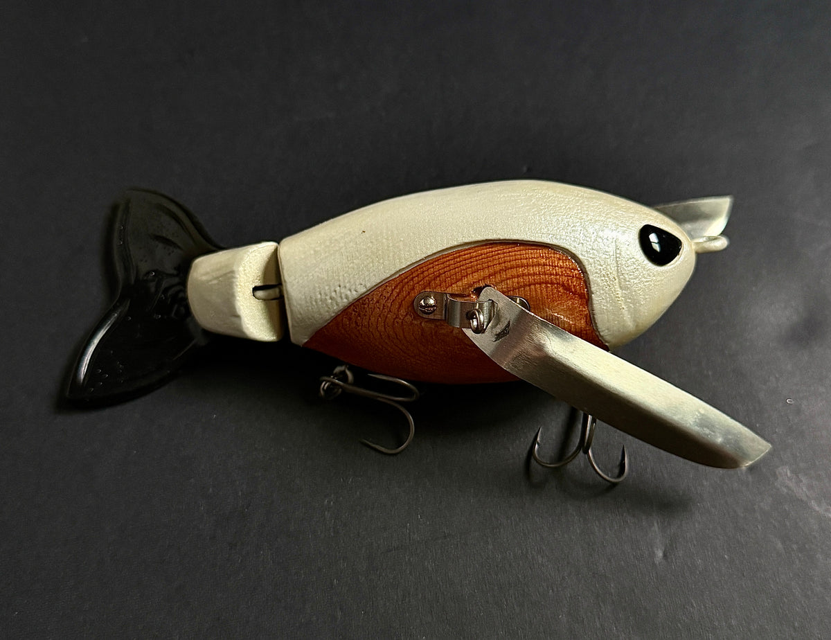 Throwback Baits Chickadee Crawler 7-inch Wooden Swimbait