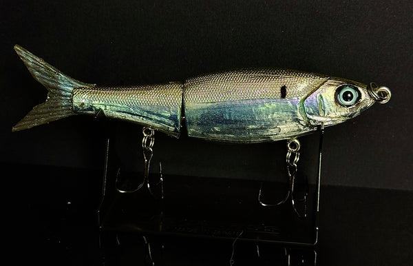 Tater Hog "Hustling Herring Mini Glide Bait" Foiled Blueback Herring Swimbait