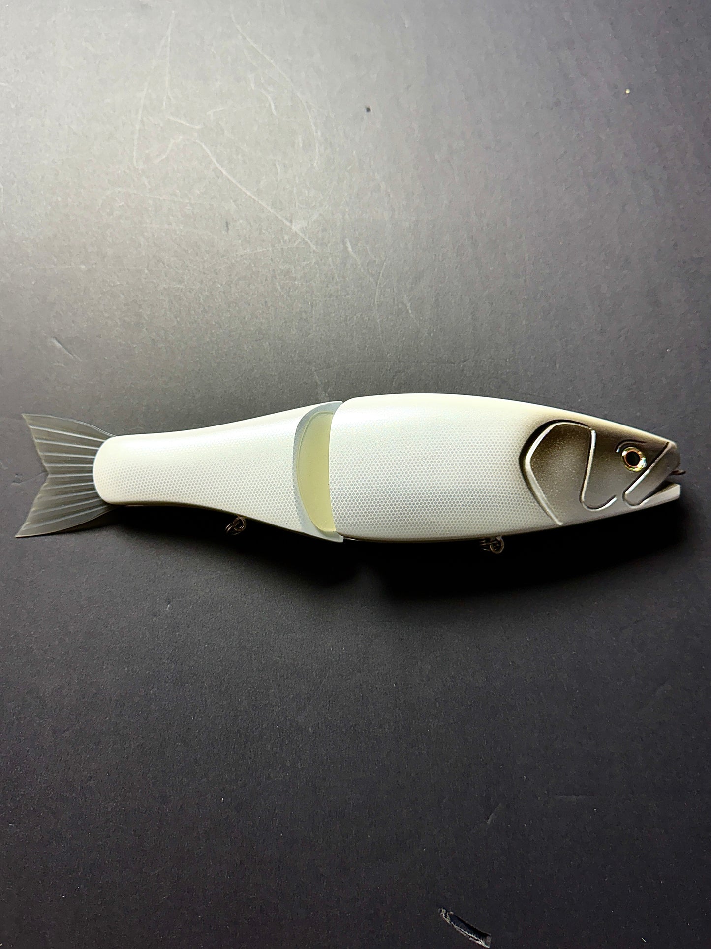 Roman Made Mother White Snake Bottom Hook | Jointed Glide Bait