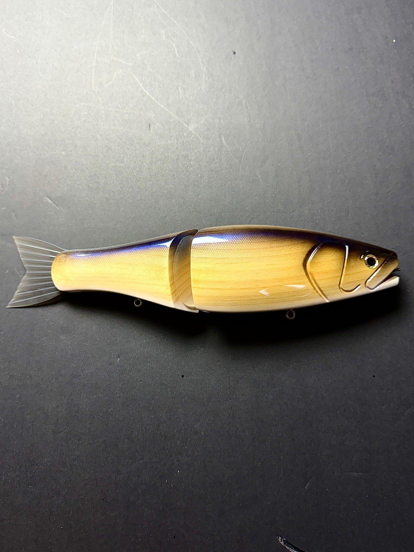 Roman Made Mother Natural Wood Blue Bottom Hook | Premium Jointed Swimbait