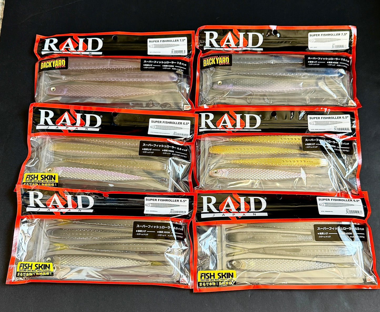Raid Japan Super Fish Roller Lot – 6.5" & 7.5" Swimbaits (6-Pack)