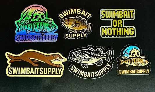 SwimbaitSupply Sticker Pack - 6 Premium Fishing Stickers | Brand New