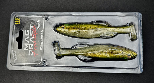 Megabass MagDraft Freestyle 5" - Premium Soft Swimbait (Bass Colorway)