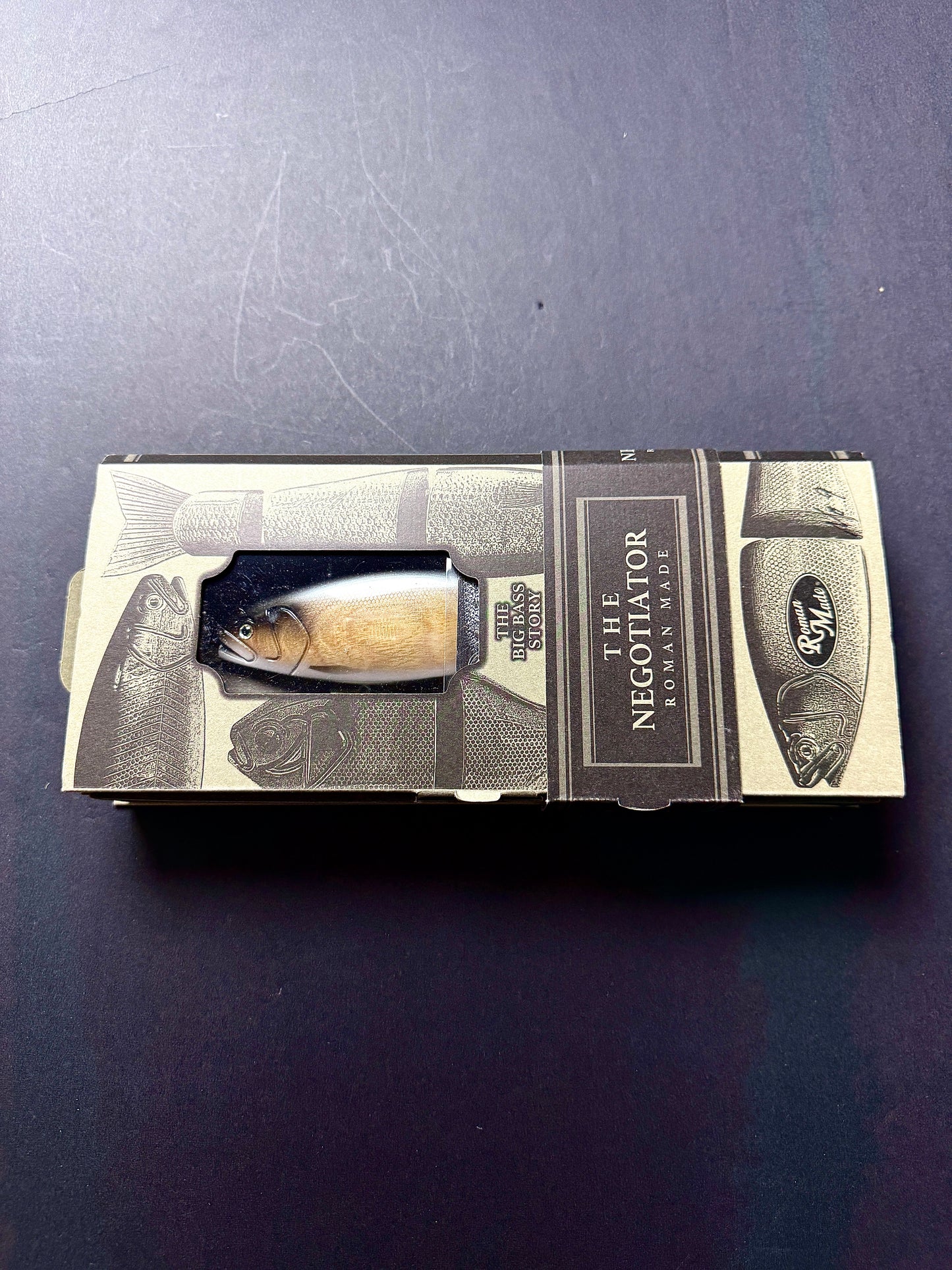 Roman Made Negotiator Natural Wood Silver Bottom Hook | Jointed Swimbait Lure