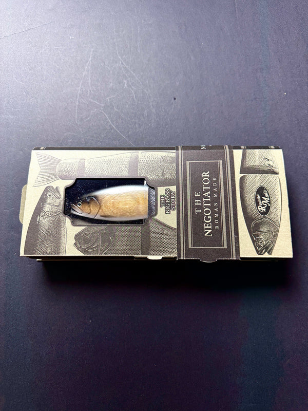 Roman Made Negotiator Natural Wood Silver Bottom Hook | Jointed Swimbait Lure