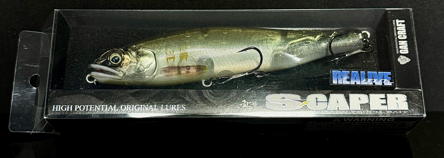 GanCraft S-Caper 5.5" Glide Bait - 1oz Waka Ayu Colorway | Brand New Swimbait