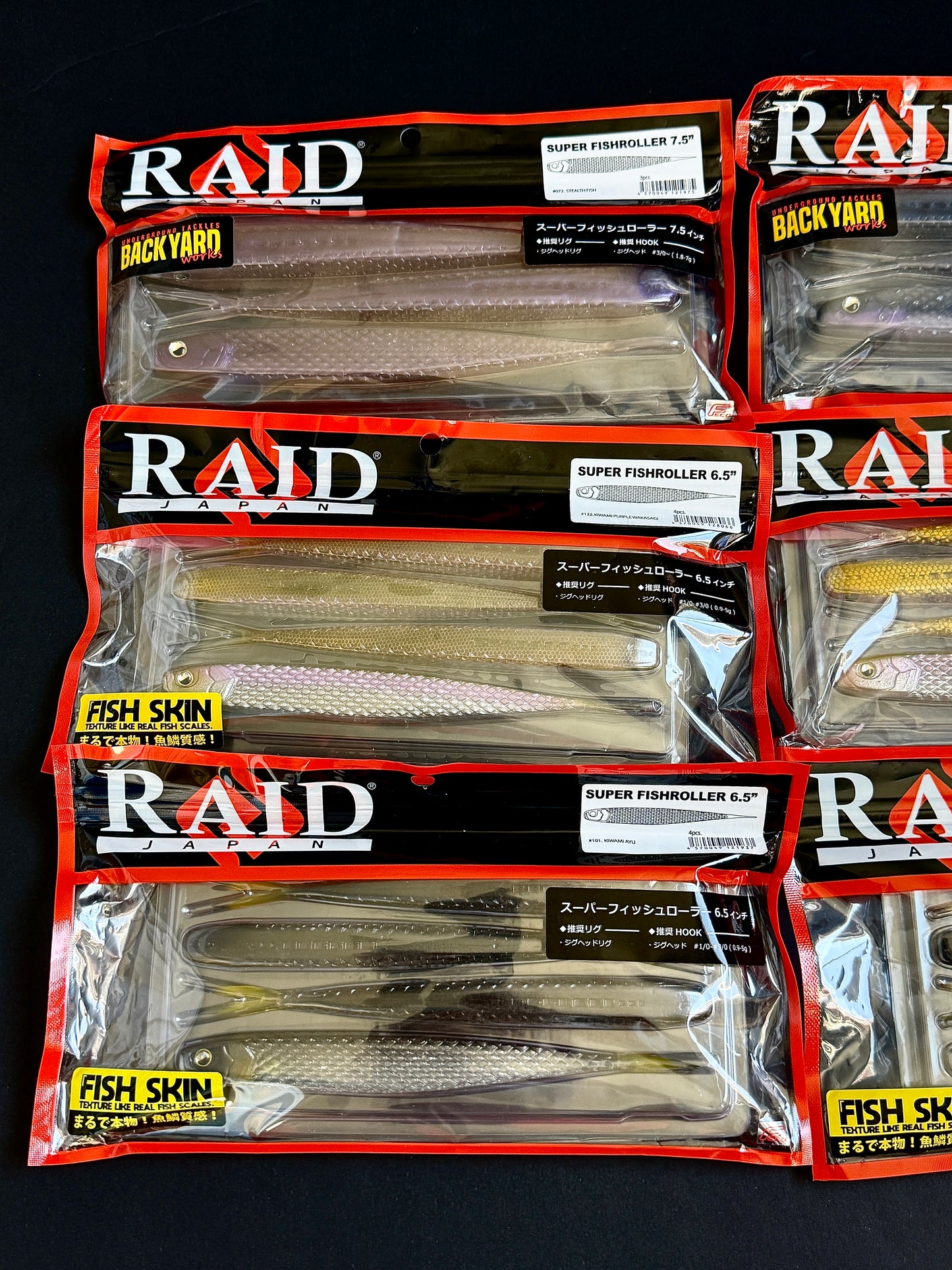 Raid Japan Super Fish Roller Lot – 6.5" & 7.5" Swimbaits (6-Pack)
