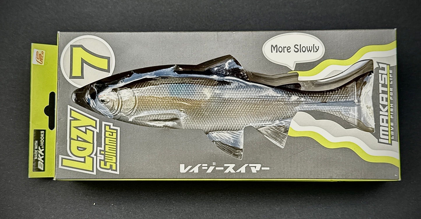 Imakatsu Lazy Swimmer 7" Floating Swimbait - 2.5oz 3DR Hasu | Brand New