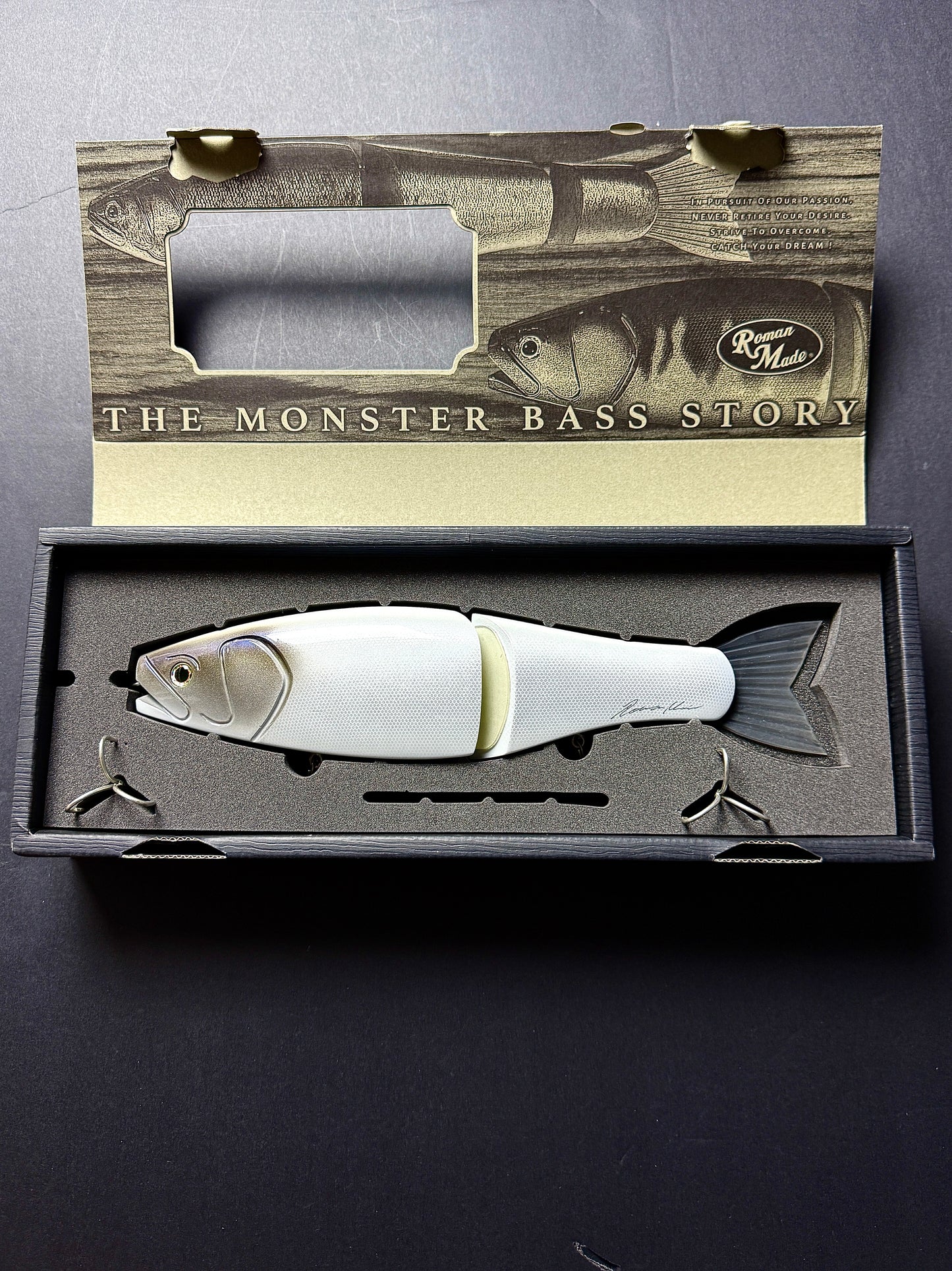 Roman Made Mother White Snake Bottom Hook | Jointed Glide Bait