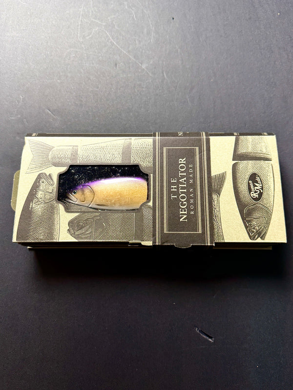 Roman Made Negotiator Purple Wood Bottom Hook | Jointed Swimbait Lure
