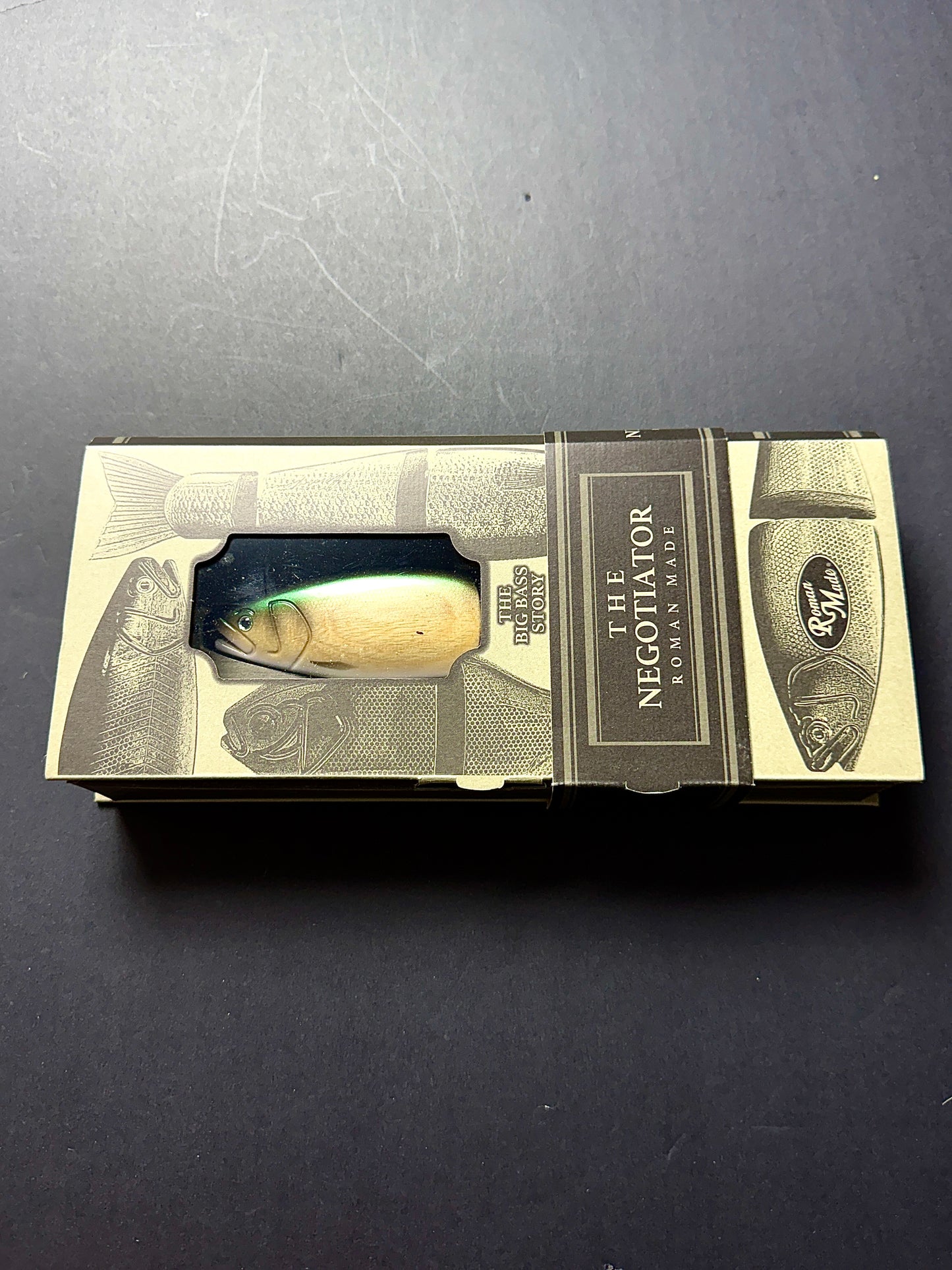 Roman Made Negotiator Natural Emerald Wood Bottom Hook | Jointed Swimbait