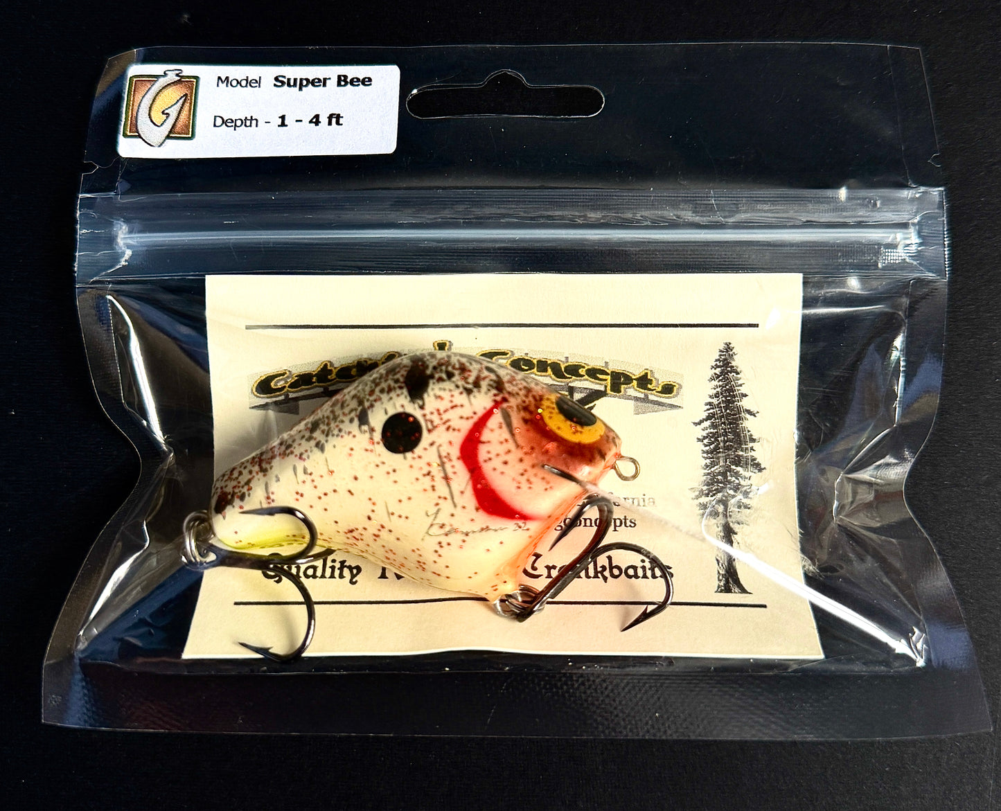 Catching Concepts Handmade Redwood Crankbait - Premium Square Bill Fishing Lure