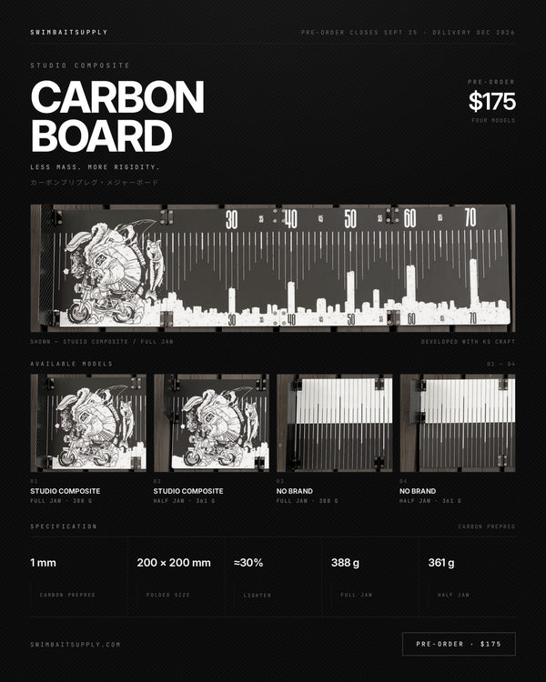 Pre-Order Studio Composite Full Carbon Fiber Measuring Board