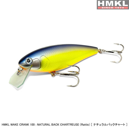 HMKL Wake Crank 100 Rattle – Natural Back Chartreuse