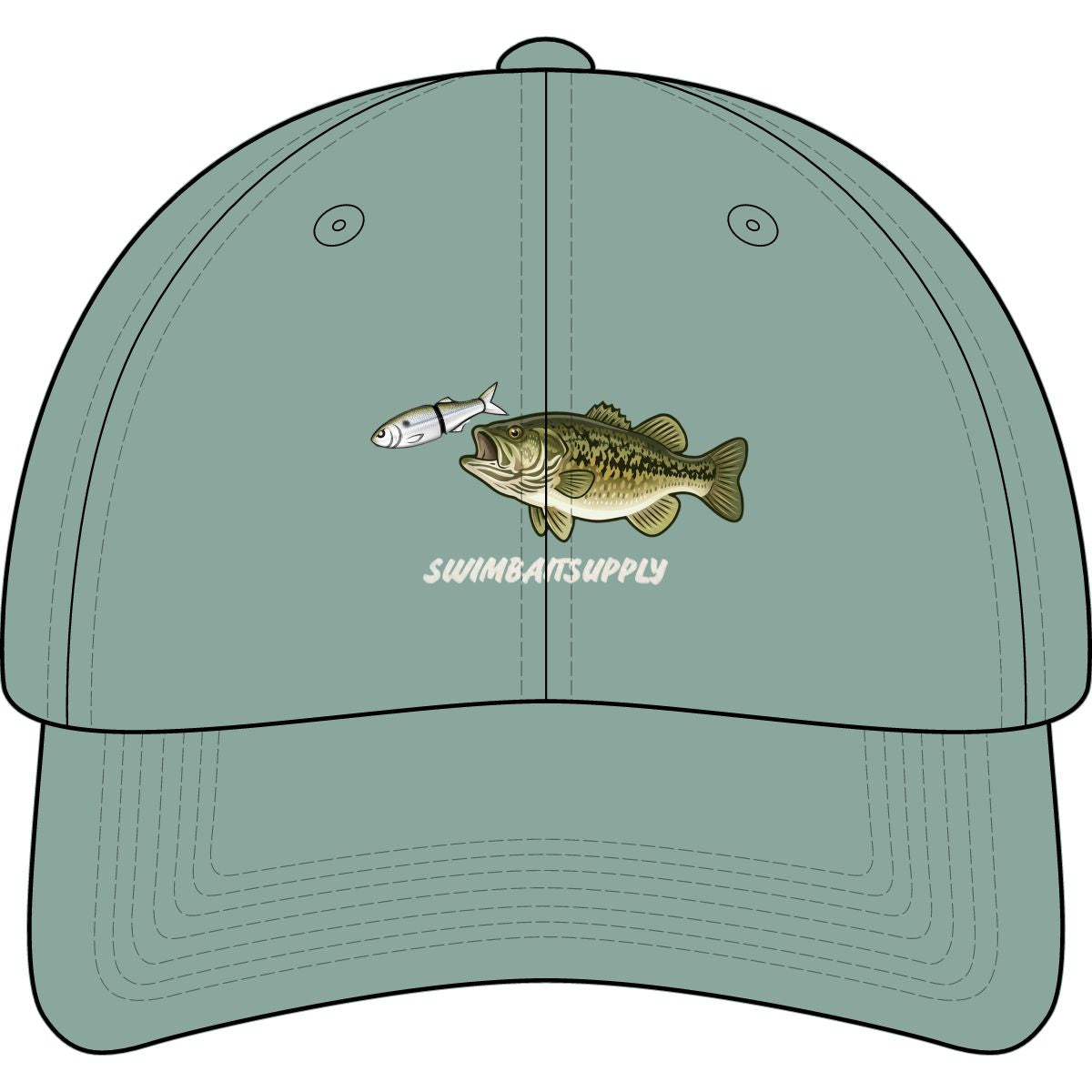 Largemouth Bass with Swimbait Cap